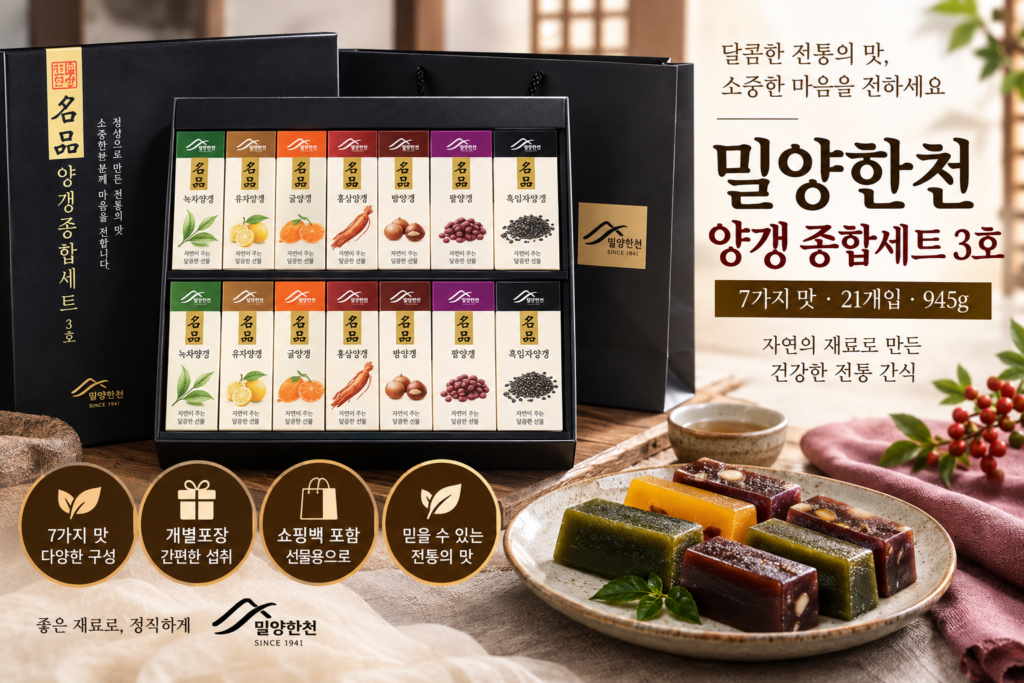 밀양 한천 양갱 한과 할인 특가 2만원대 부모님 추석 명절 선물 세트 제품 이미지