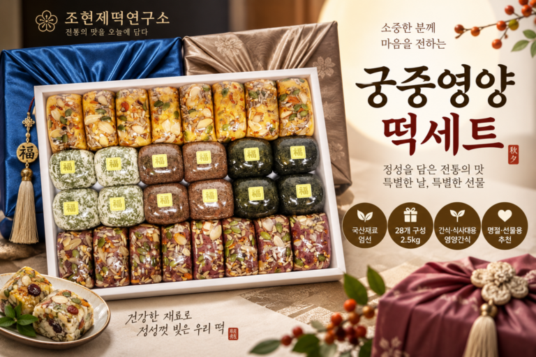 추석 명절 떡 선물세트 2.5kg 28개 4만원 ( 조현제떡연구소 궁중양념떡세트)