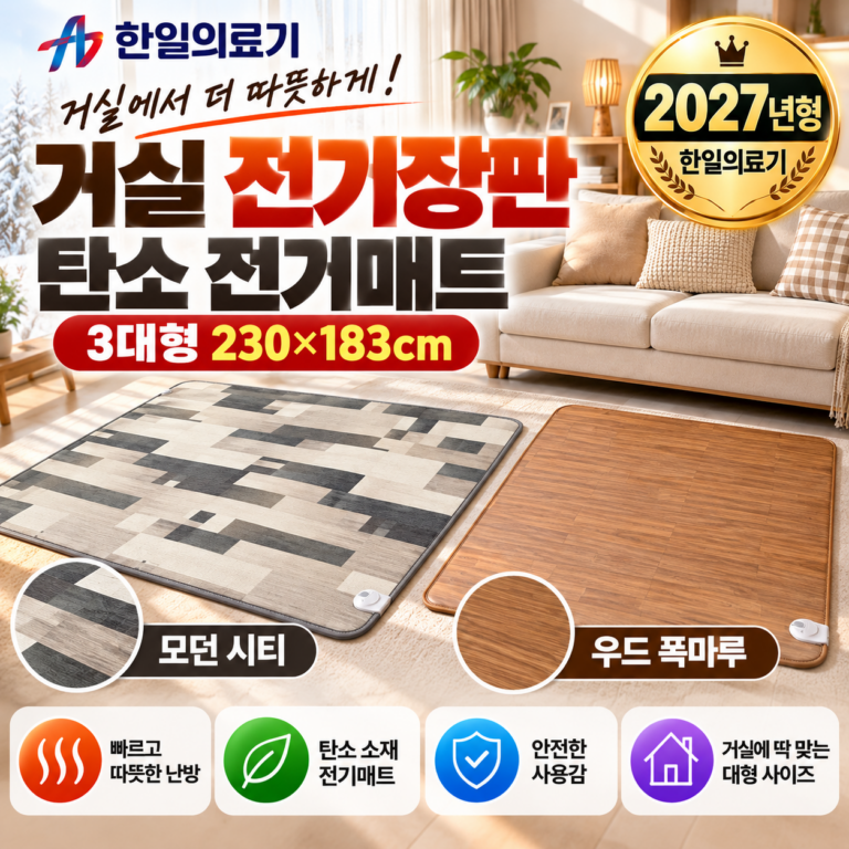 한일의료기 거실 탄소 온열 전기장판 대형 매트 추천 230×183cm(100*180 150*183 270*183 300*183)