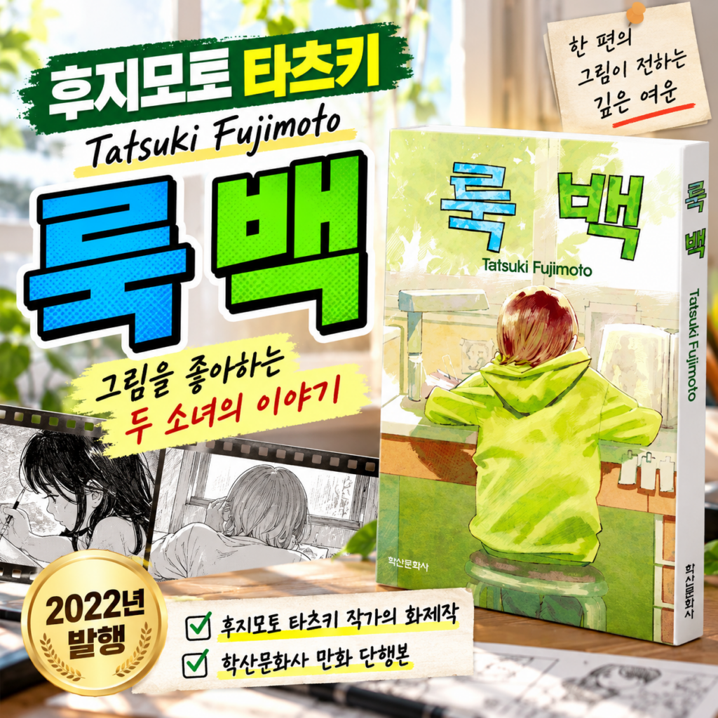 룩백 2026년 개봉 애니 실사화 영화 예 일본 원작 만화책 후지모토 타츠키 작품 제품 이미지